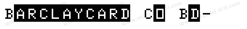 Barclaycard Co Bd字体转换